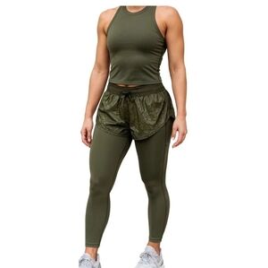 Athleta Olive Green Rainier 2-in-1 Tights